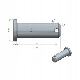 Pakabos tvirtinimo kaištis lp apatinis c 330 c 360