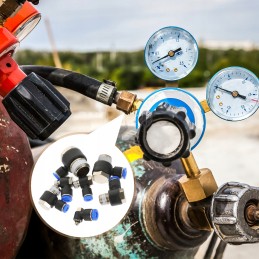 Pneumatinė žarna, plastikinė jungtis, 7 vnt