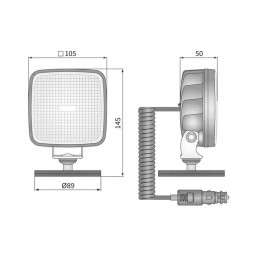 LED darbo lempa 1600 lm, magnetinis tvirtinimas