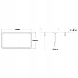 Kombinuotas galinis žibintas Kamar 16 LED reflektorius 12 24v