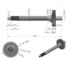 Sankabos velenas yra maža freza mf4 ursus 5714 originali