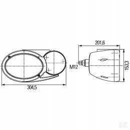Kombinuotas priekinis žibintas, dešinė, 24v