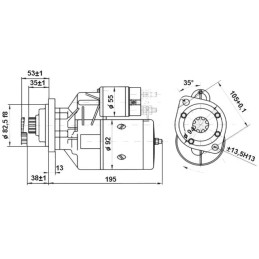 Starteris john deere fast 2 7kw