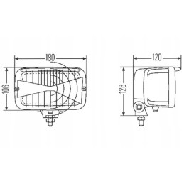 Stačiakampis halogeninis reflektorius 12v
