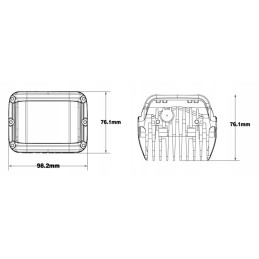 12 LED Cree darbo lempa su kampiniu apšvietimu