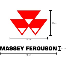 Lipdukai massey ferguson lipdukas 2 vnt 45 cm