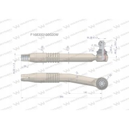 Vairo jungtis dešinė 340mm m22x1 5 f1683001
