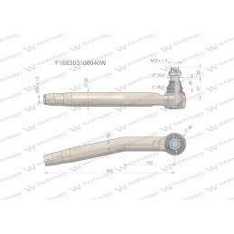 Dešinysis vairo šarnyras m22x1 5 f168303100040 wa