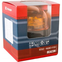 LED blykstės lempa 9w 12 24v su magnetu ir kištuku