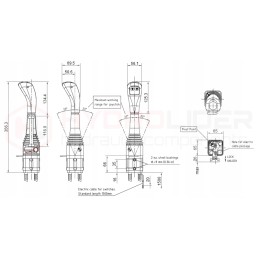 Vairasvirtė 6022 su kamuoliukais, 2 hidroliderio mygtukais