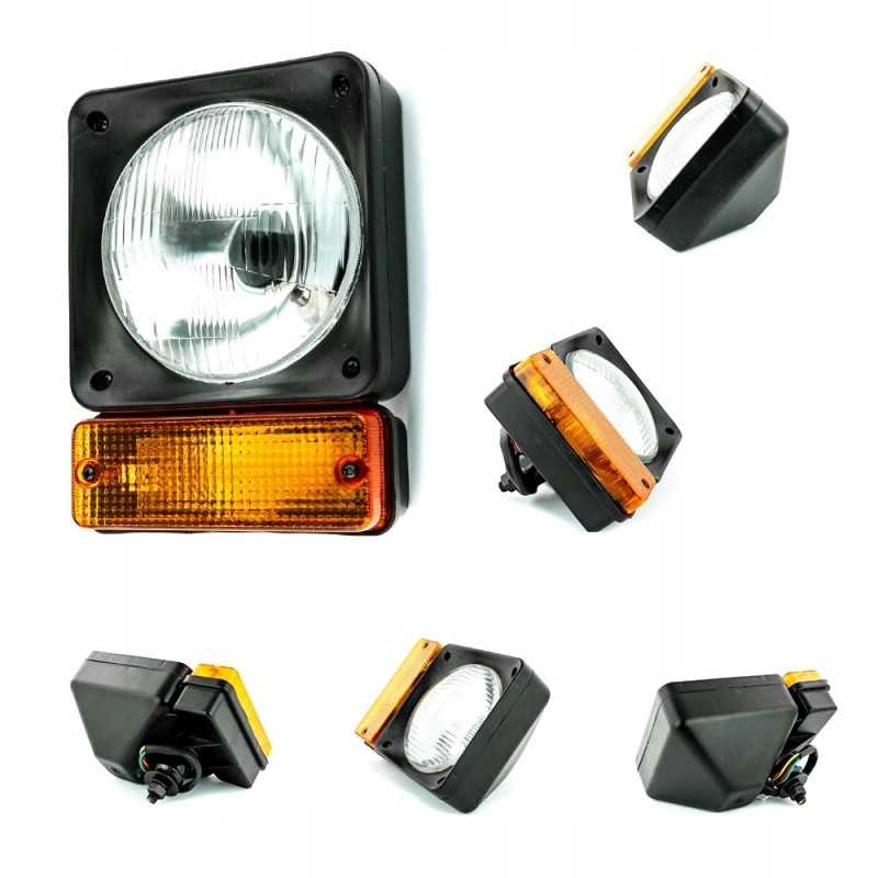 Priekiniai žibintai su posūkio signalu jcb žemės ūkio traktorių