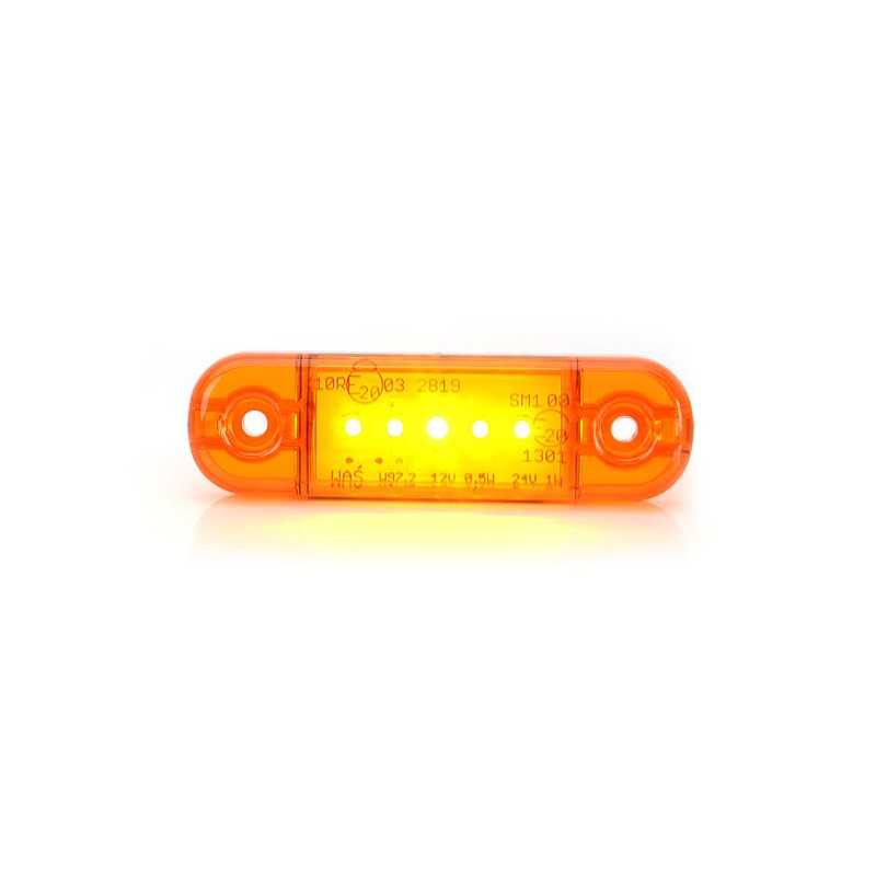 LED markerinė lempa W97 2 5 LED oranžinė