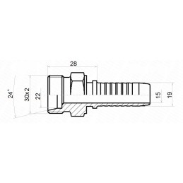 Tikslinis kalimas dn19 1 2sn m30x2 hidrolideris