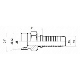 Tikslinis kalimas dn19 1 2sn m36x2 hidrolideris