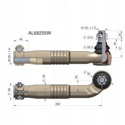 Jungtis, dešinysis strypo galas, john deere al68255
