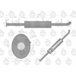Tiesus duslintuvas ilgas 1550mm 8kg C 385 originalus Ursu