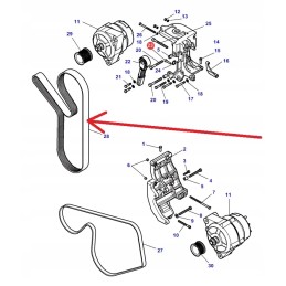 4348738m1 kelių trapecinis diržas 12 pk x 2040