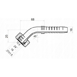Dkol 45 jungtis dn16 1 2sn m27x1 5 hidrolideris