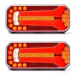 Lempos LED galiniai žibintai vilkikui neon 12 24 kompl