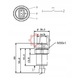 Slėgio jungiklis PTO 0021582160 Renault