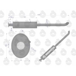 Duslintuvas 1500mm 7kg Zetor originalus Ursus