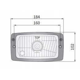 Baltas h4 kelio žibintas 184x102, 3 funkcijų
