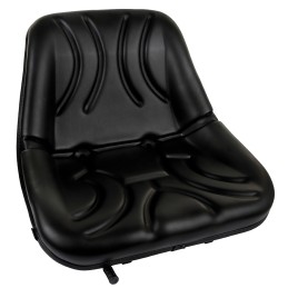 Vientisa juoda šakinio krautuvo sėdynė