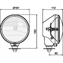 Kairysis metalinis traktoriaus žibintas