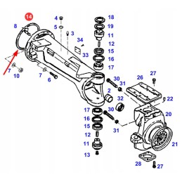 X549039400000 priekinės ašies sandarinimo žiedas 247 24 x 2 4
