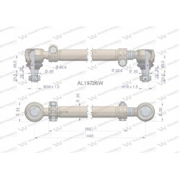 Vairo traukė 440mm AL19726 Warynski