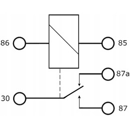 Automobilio relė 12vdc 30 40a 5 kontaktai 4120