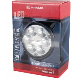 LED darbo lempa 25w 2000lm 10 30v fokusuota 6 LED