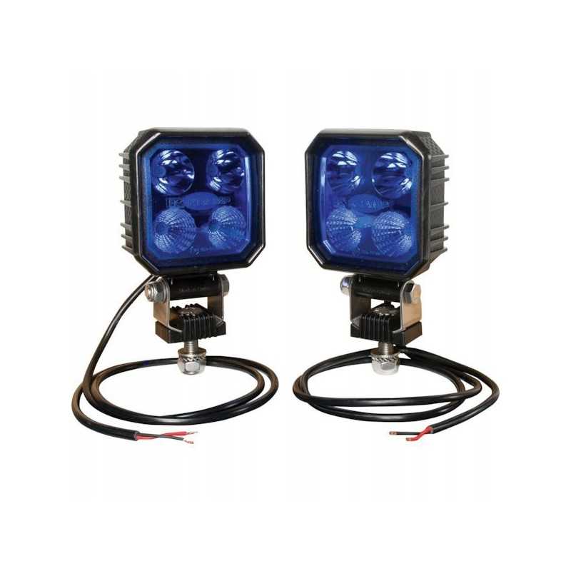 Mėlyna LED darbinė lempa purkštuvui, 2 vnt