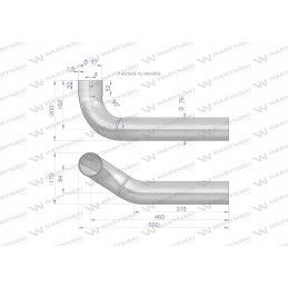 Alkūninio duslintuvo jungiamasis vamzdis inox AL155688 AL16