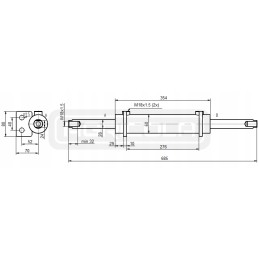 Vairo stiprintuvo cilindras 2x125 set c 385 hydrolider