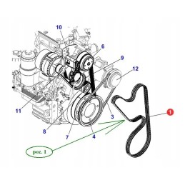 F404200040020 serpantino diržas 8 pk x 1800 lp