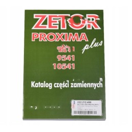 Zetor Proxima Plus 8541 10541 modelio dalių katalogas