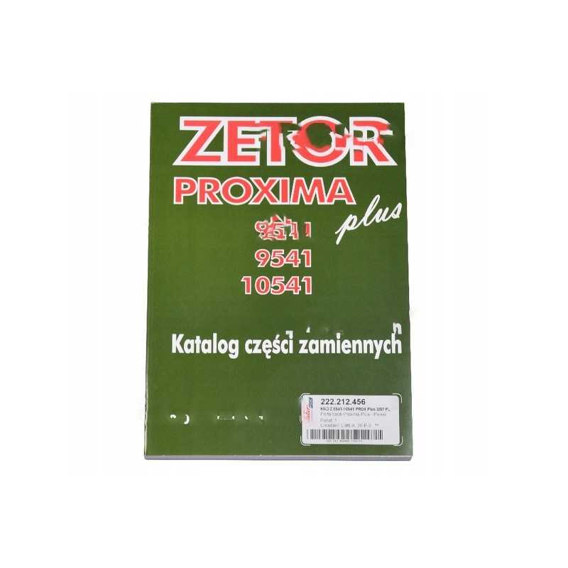 Zetor Proxima Plus 8541 10541 modelio dalių katalogas