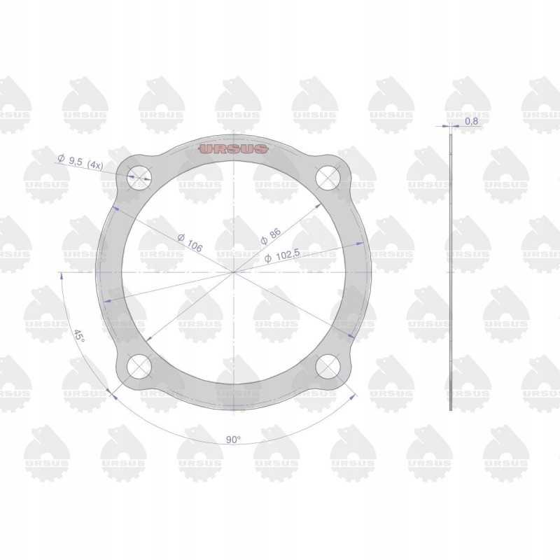 Galutinio pavaros dangtelio tarpiklis c 330 originalus 50011090