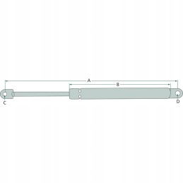 Dujinė pavara variklio gaubtui JD 2650N AL57946