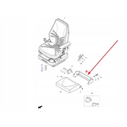 7110536m91 operatoriaus sėdynės atrama