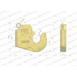 Apatinis sukabinimo kablys, 2hd kategorija, Warynski 6182 m