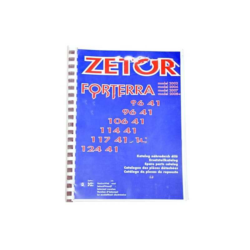 Dalių katalogas zetor forterra 8641 12441 modeliams 86