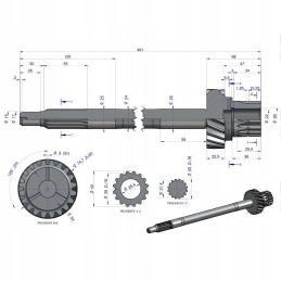 Sankabos velenas pavarų dėžei ir pakopai C 330m originalus