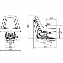 Pakabos sėdynė c 330 c 360 mf zetor vežimėlis