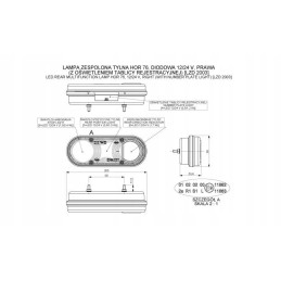 LED kombinuotas galinis žibintas autobusui ir LED priekabai