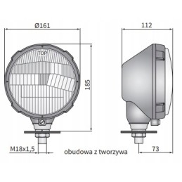 Ursus H4 priekinis žibintas kairėje be lemputės oe161x112