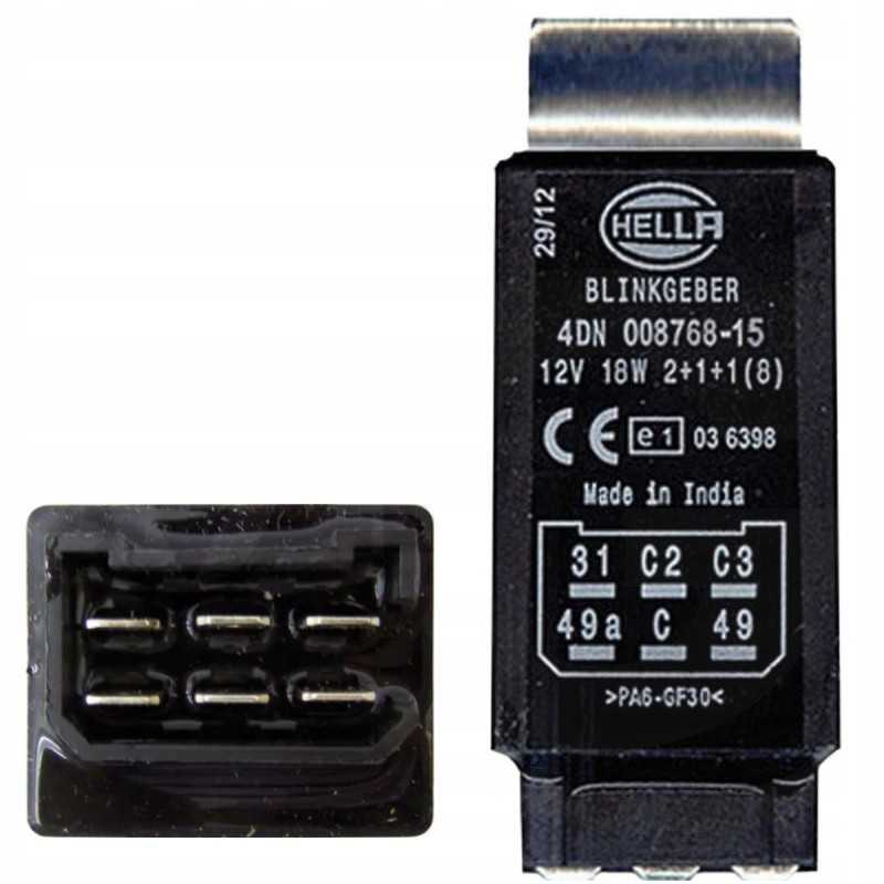 Posūkio signalo pertraukiklis 6 kontaktų 12v