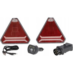 Belaidės LED trikampės lempos 12 24v su magnetu