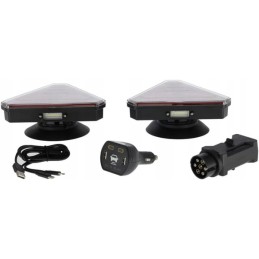 Belaidės LED trikampės lempos 12 24v su magnetu